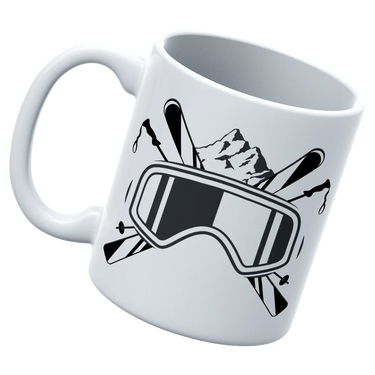 Ski Goggles White Coffee Mug